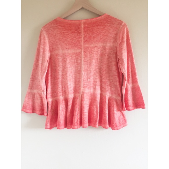 Anthropologie Akemi + Kin Seamed Peplum Tee XS - Picture 6 of 6